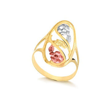 18K Gold Layered Oro Laminado Ring Freeform Style